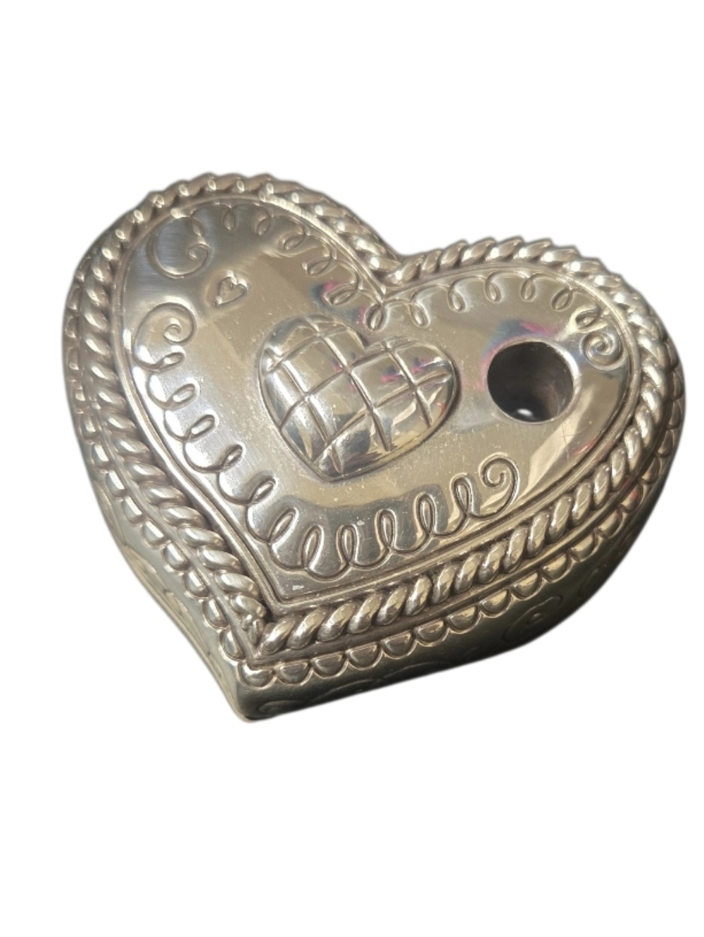 Brighton Silver-Plated Love Notes Heart Pen Holder